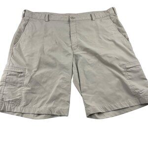 Nike Golf Dri-Fit Cargo Shorts Size 40 Beige Mens Lightweight‎ Quick-Dry Casual
